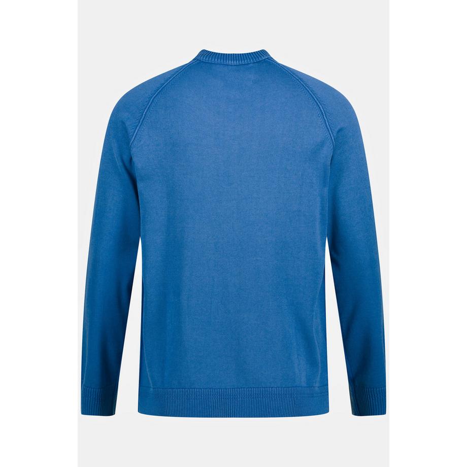 Sthuge Langarm Stonewashed Pullover Stehkragen  