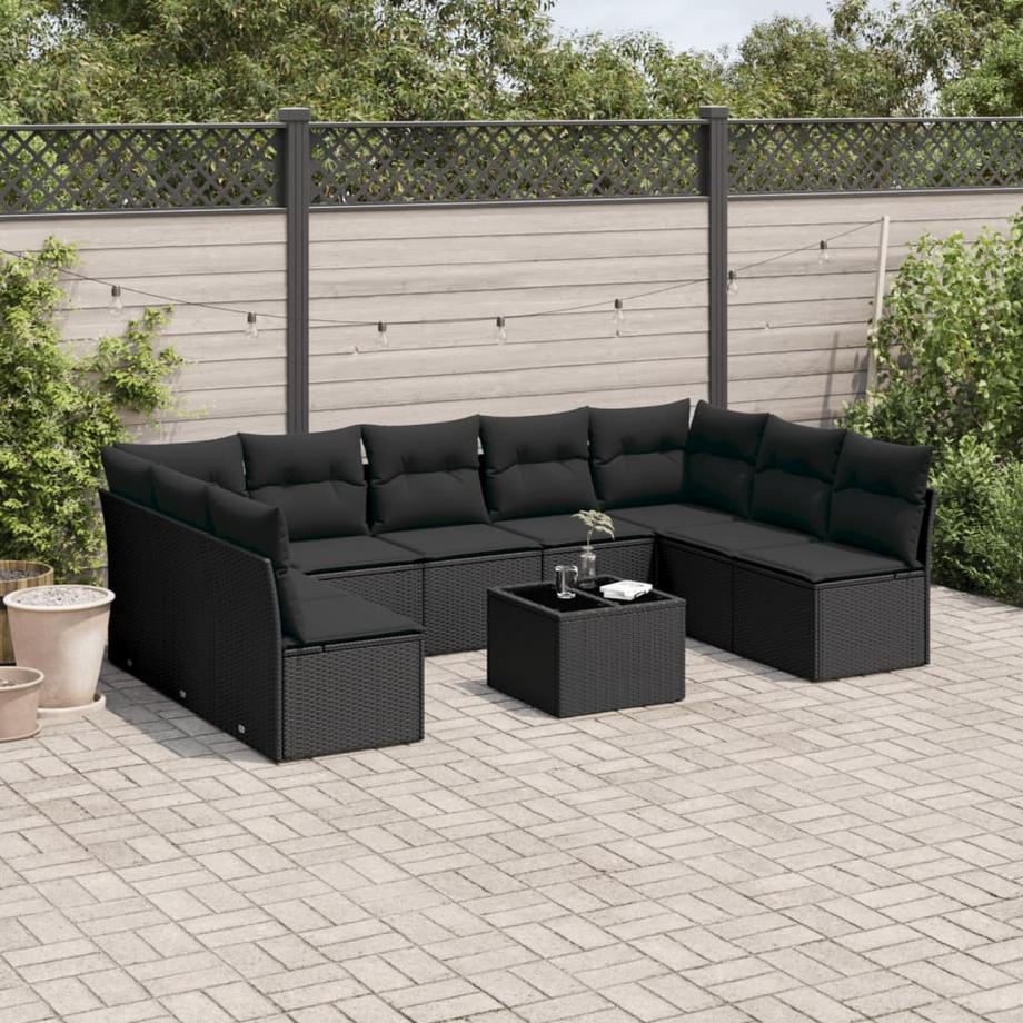 VidaXL set divano da giardino Polirattan  