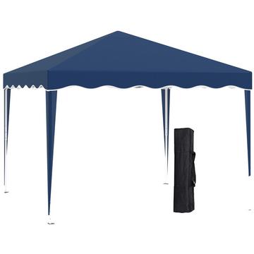 Gazebo Pieghevole Gazebo 3 X 3 M Gazebo Da Giardino Pieghevole Per Feste Tenda Da Giardino Regolabile In Altezza Con Borsa Per Il Trasporto Protezione Uv Acciaio Oxford Blu