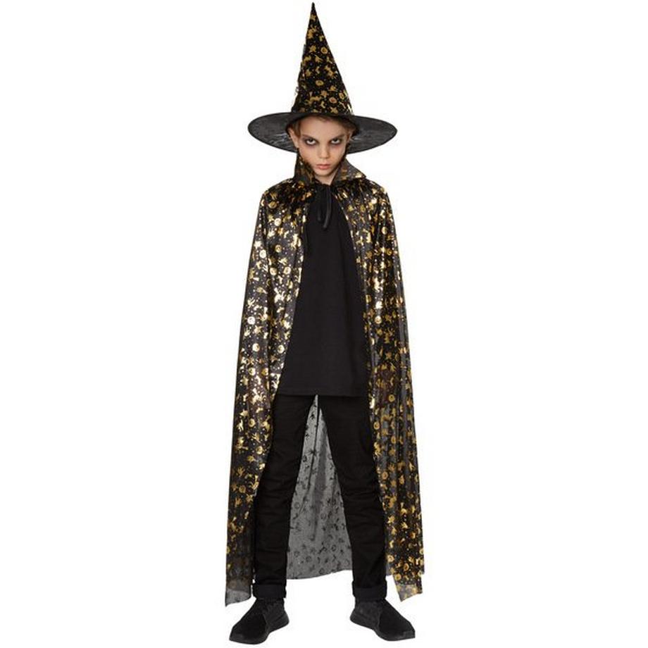 Tectake  Set unisex per bambini con cappello e mantellina Halloween 