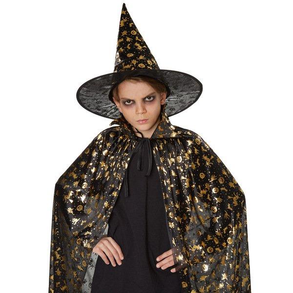 Tectake  Set unisex per bambini con cappello e mantellina Halloween 