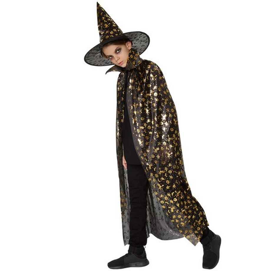 Tectake  Set unisex per bambini con cappello e mantellina Halloween 