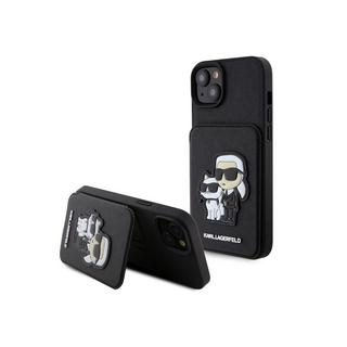 KARL LAGERFELD  Cover iPhone 15 Saffiano portacarte 