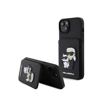 Coque iPhone 15 Saffiano porte-cartes