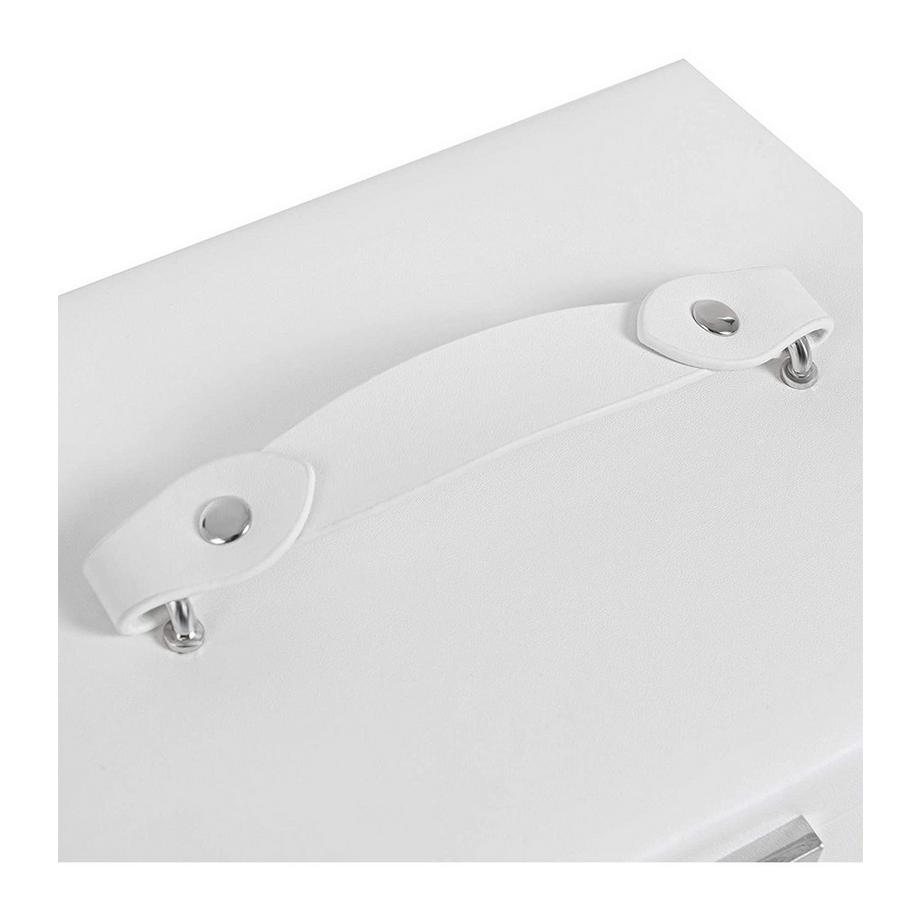 Calicosy  Abschließbare Schmuckschatulle mit 3 Ebenen, Spiegel und Samtfutter 