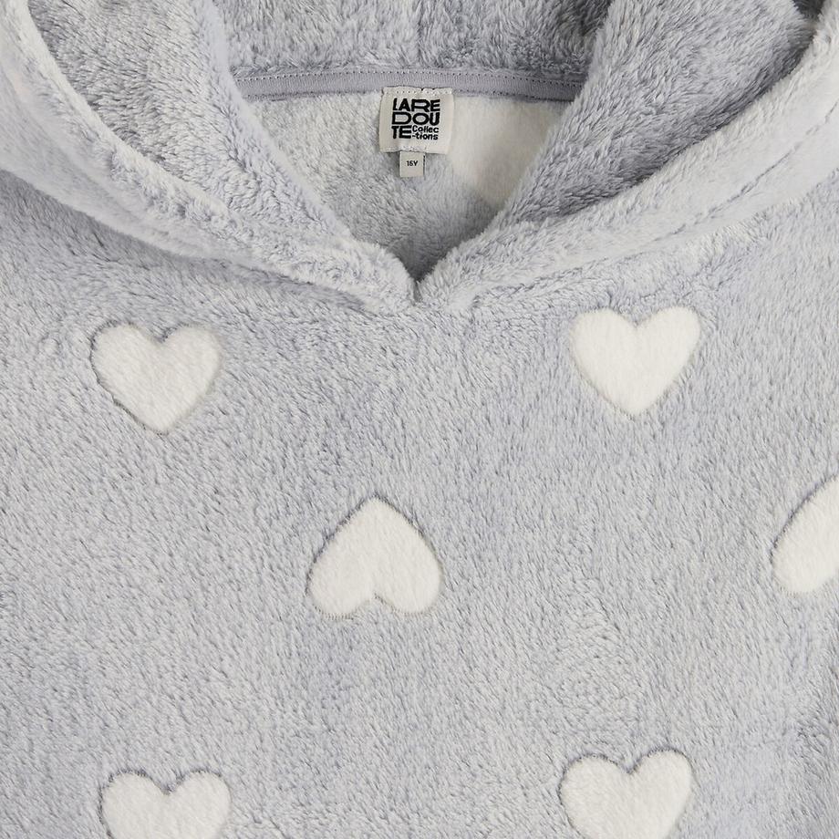 La Redoute Collections  Langärmeliger Pyjama aus Fleece mit Herzchen-Print 