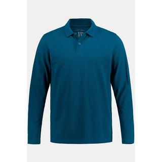 JP1880  Maglia basic in piqué con maniche lunghe e colletto polo, fino alla tg. 8XL 