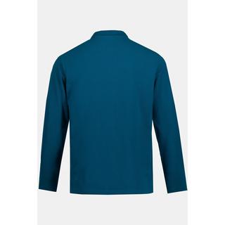 JP1880  Maglia basic in piqué con maniche lunghe e colletto polo, fino alla tg. 8XL 