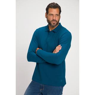 JP1880  Maglia basic in piqué con maniche lunghe e colletto polo, fino alla tg. 8XL 