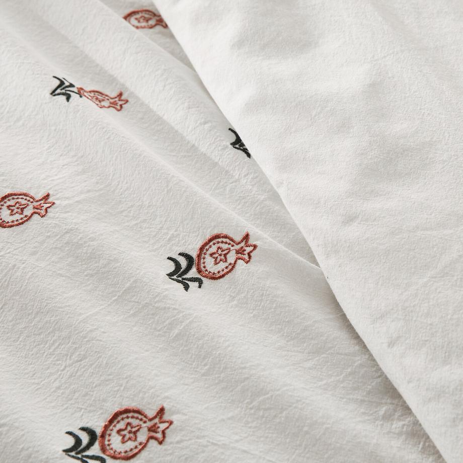 La Redoute Intérieurs Bestickter Vintage Baumwoll Bettdeckenbezug  