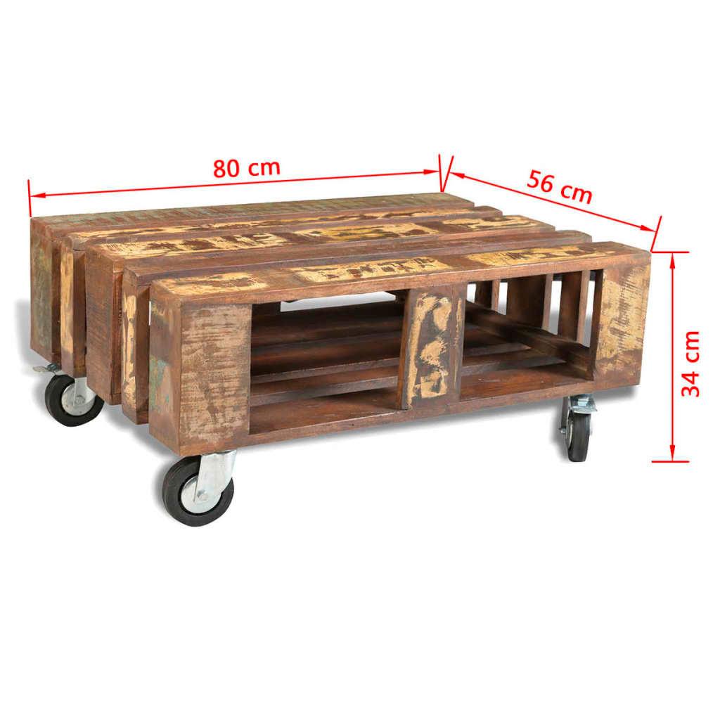 VidaXL Table basse bois  