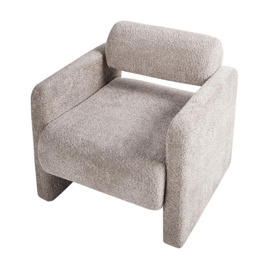 Beliani Fauteuil en Bouclé Rétro HALLSBERG  