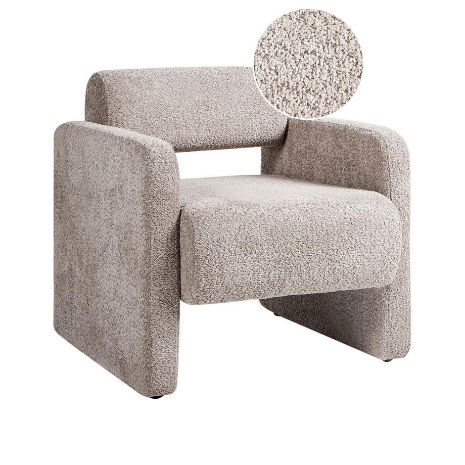 Beliani Fauteuil en Bouclé Rétro HALLSBERG  