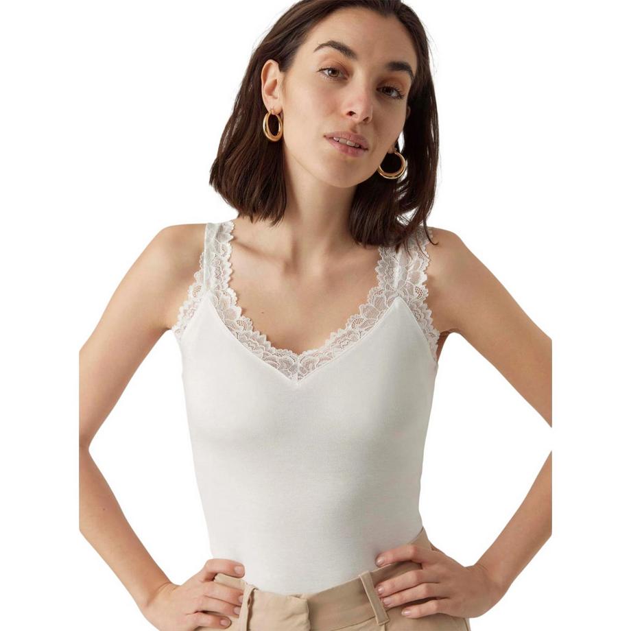 VERO MODA Haut Sans Manches à Dentelle  