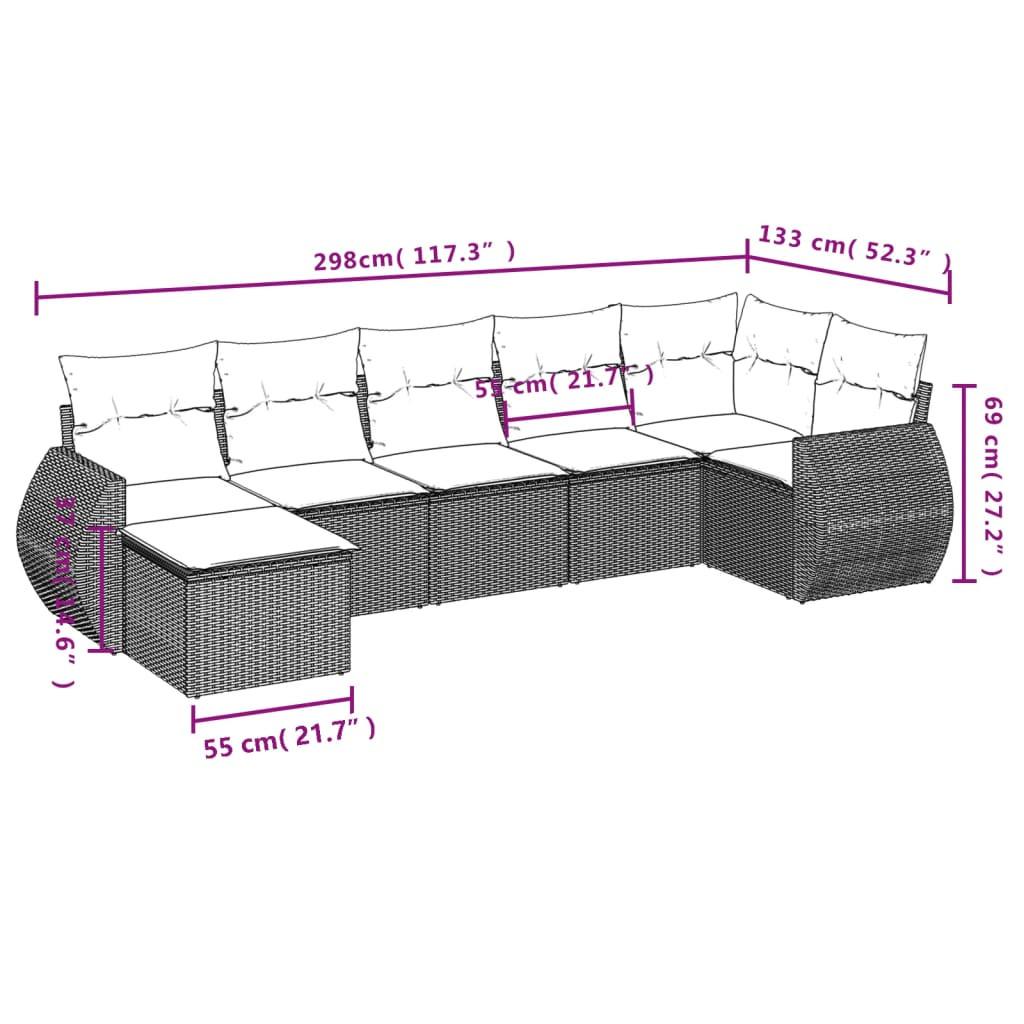 VidaXL set divano da giardino Polirattan  