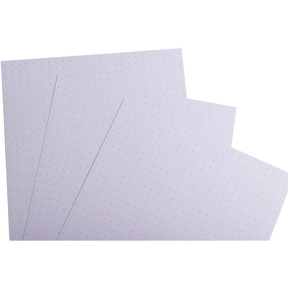 Exacompta Paquet 100 fiches sous film - bristol dots non perforé - 125x200mm - x 12  