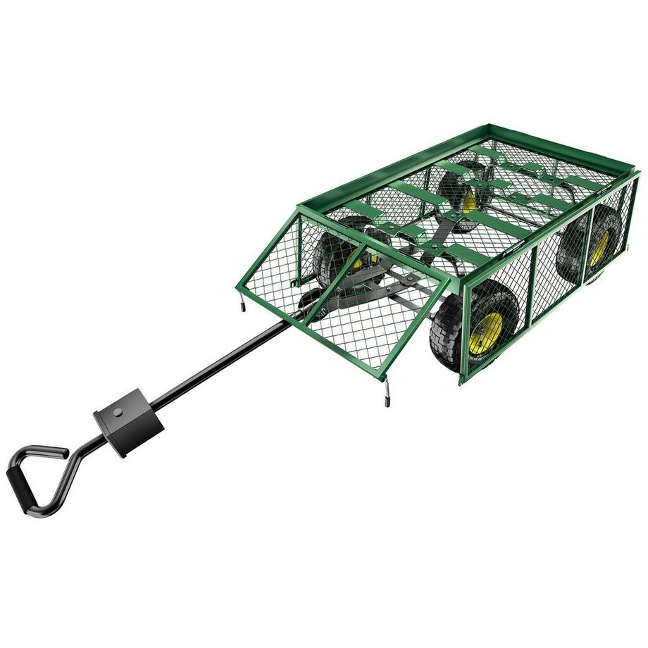 Tectake  Chariot de jardin chariot de transport  avec des parois latérales rabattables 