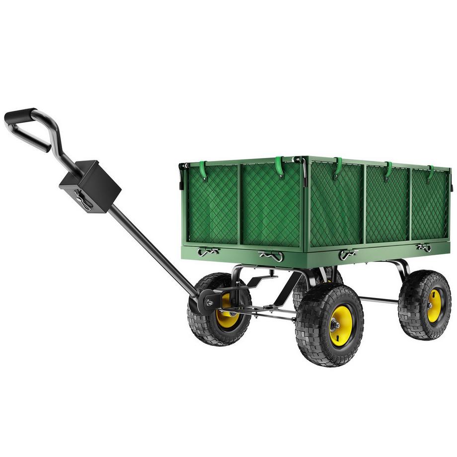 Tectake  Chariot de jardin chariot de transport  avec des parois latérales rabattables 