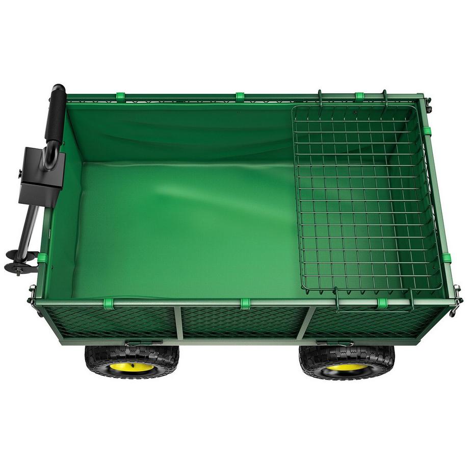 Tectake  Chariot de jardin chariot de transport  avec des parois latérales rabattables 