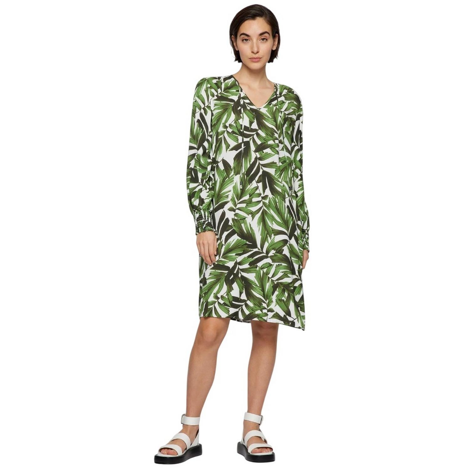 BOSS Decalma Blattdruck Tunikakleid  