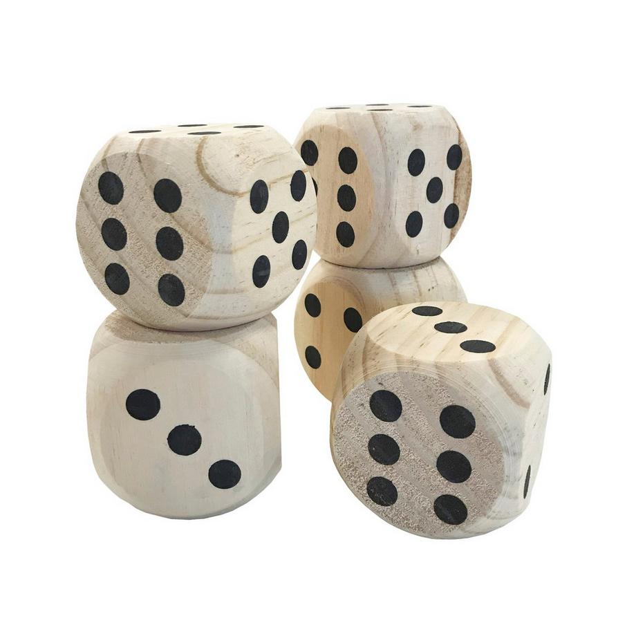 Toyrock Sport  Riesen-Yatzy aus Holz 6 Stk 