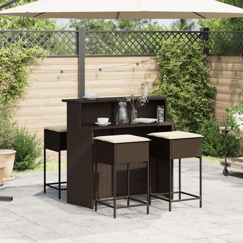 VidaXL Gartenbar set poly-rattan  