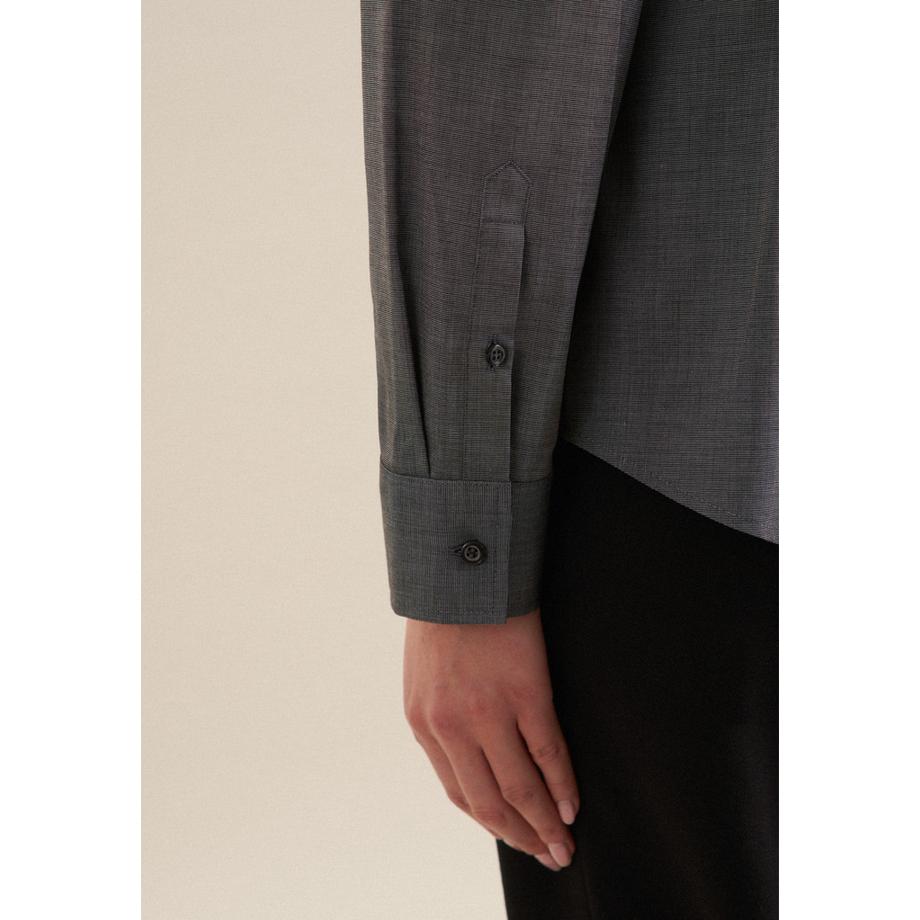 Seidensticker  Hemdbluse Uni Langarm Kragen 