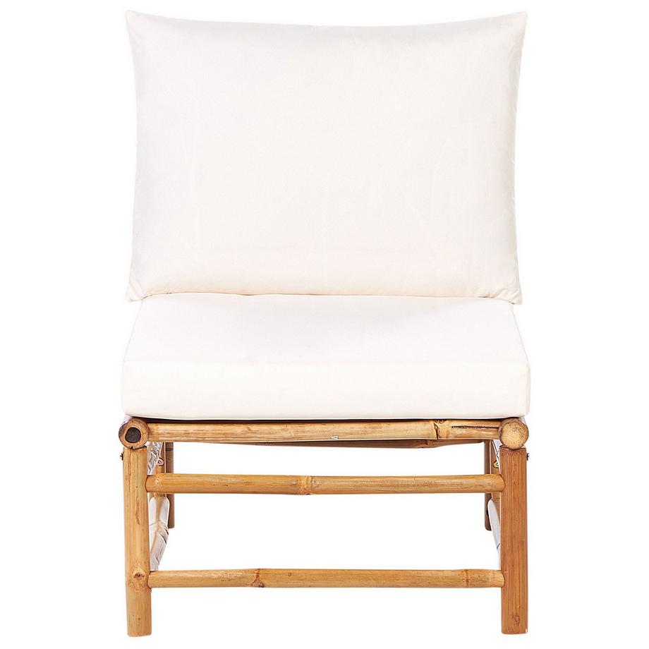 Beliani 1-Sitzer Garten-Eckmodul aus Bambusholz Boho CERRETO  