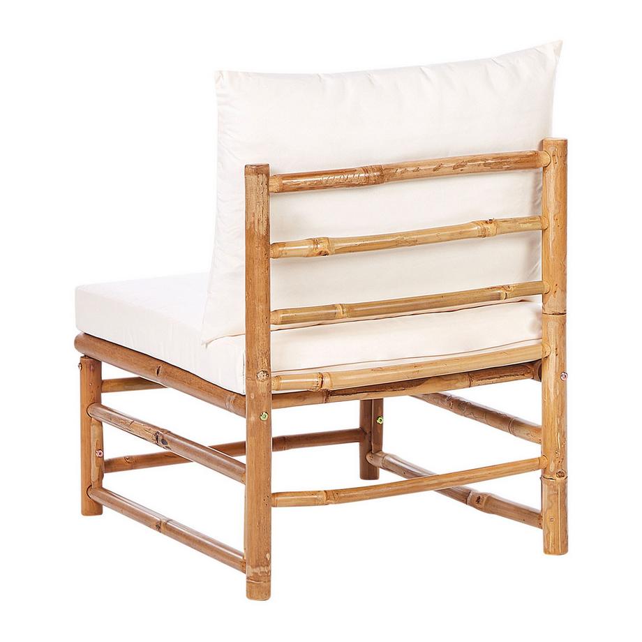 Beliani 1-Sitzer Garten-Eckmodul aus Bambusholz Boho CERRETO  