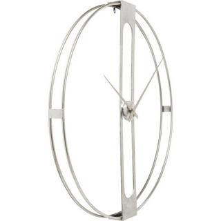 KARE Design Wanduhr Clip Silber Ø60cm  