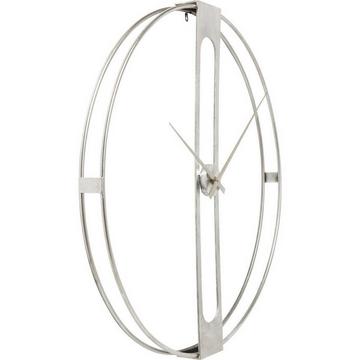 Wanduhr Clip Silber Ø60cm