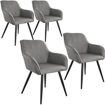 4 Chaises Marilyn aspect lin noir