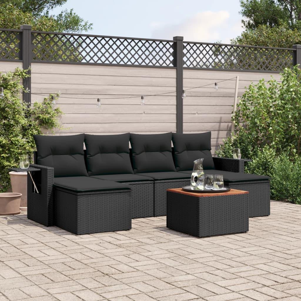 VidaXL set divano da giardino Polirattan  