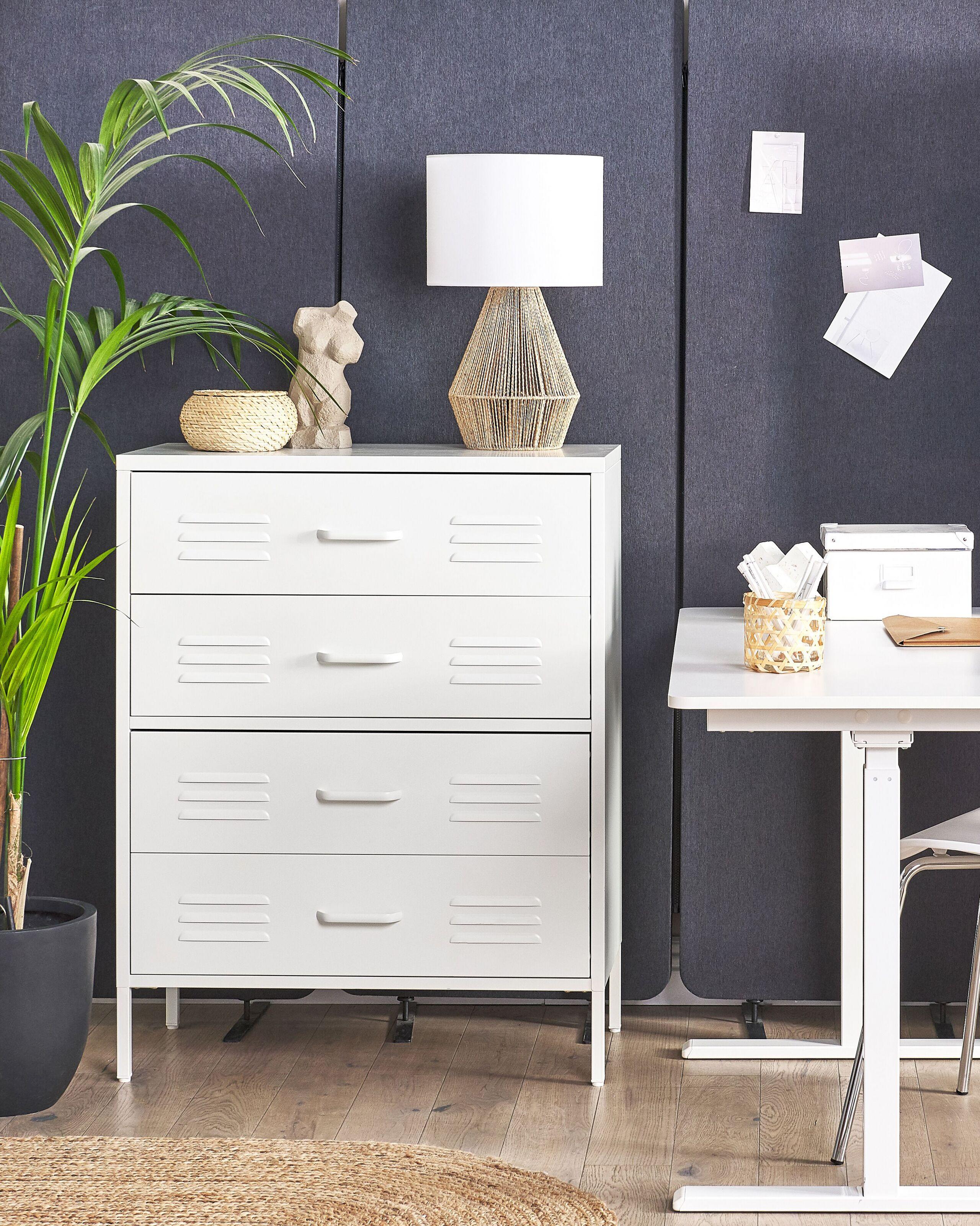 Beliani Cassettiera en Acciaio Moderno ENAGO  