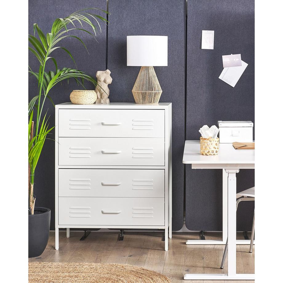 Beliani Cassettiera en Acciaio Moderno ENAGO  