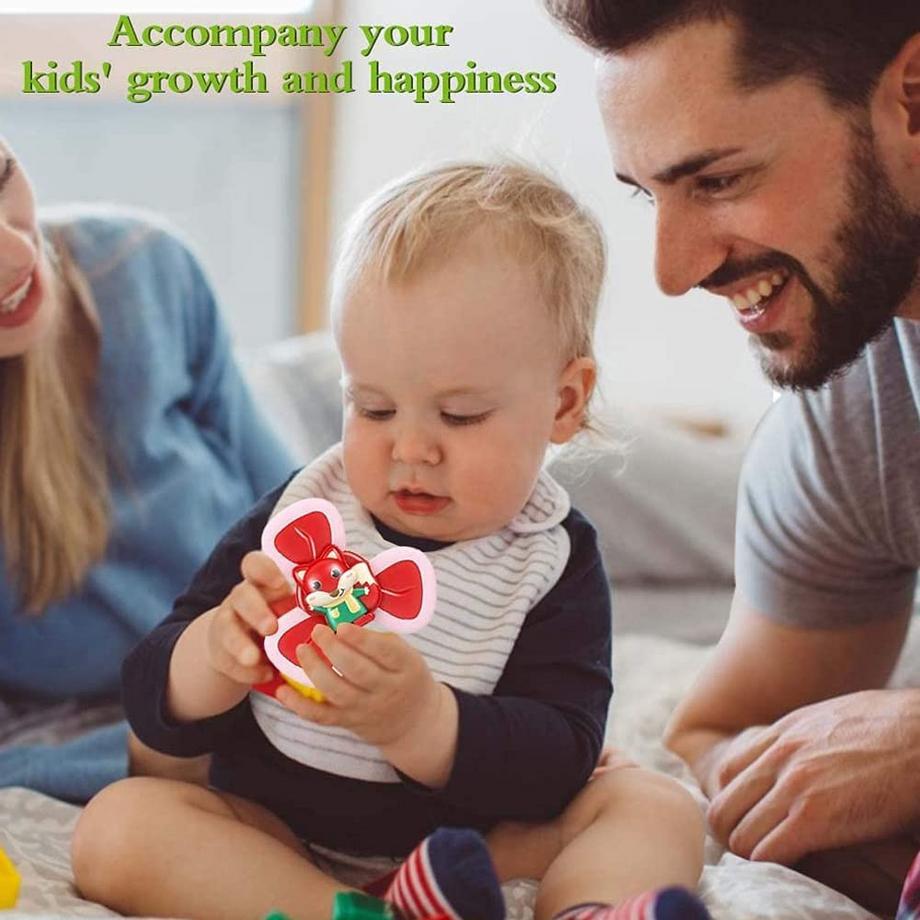 Activity-board  Suction cup toy, 3 pieces table suction cup toy, spinning top, toy, early, educational toy, interesting bath toy with 3 colorful wooden spinning tops 