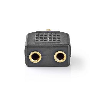 Nedis  Stereo-Audio-Adapter | 3,5 mm Stecker | 2x 3,5 mm, Buchse | Vergoldet | Gerade | ABS | Schwarz | 10 Stk. | Plastikbeutel 