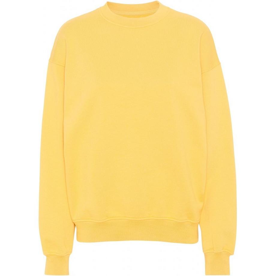 Colorful Standard Organic Oversized Sweatshirt Col Rond Jaune Citron  