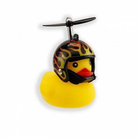 Winkee  Klaxon vélo canard avec casque flammes 