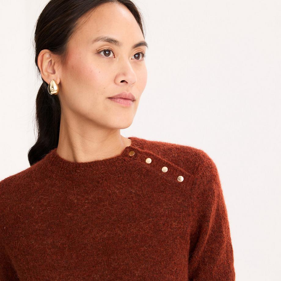 La Redoute Collections Pullover girocollo con motivo pointelle  