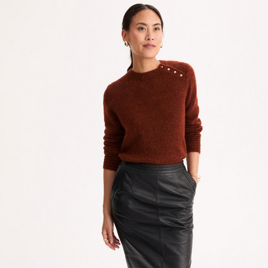 Pullover mit rundem Ausschnitt und Pointelle-Muster