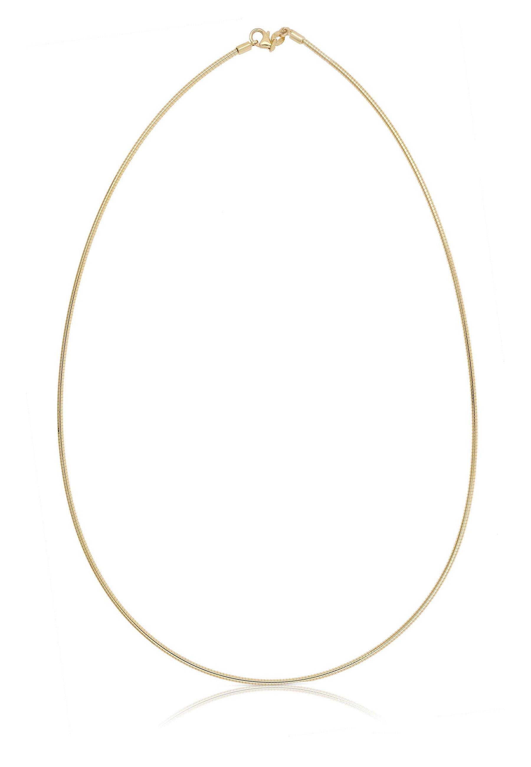 MUAU Schmuck  Collier Omega Glied Gelbgold 750, 1.4mm, 42cm 