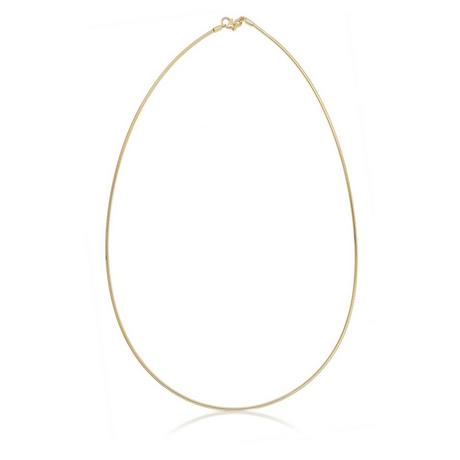 MUAU Schmuck  Collier Omega Glied Gelbgold 750, 1.4mm, 42cm 