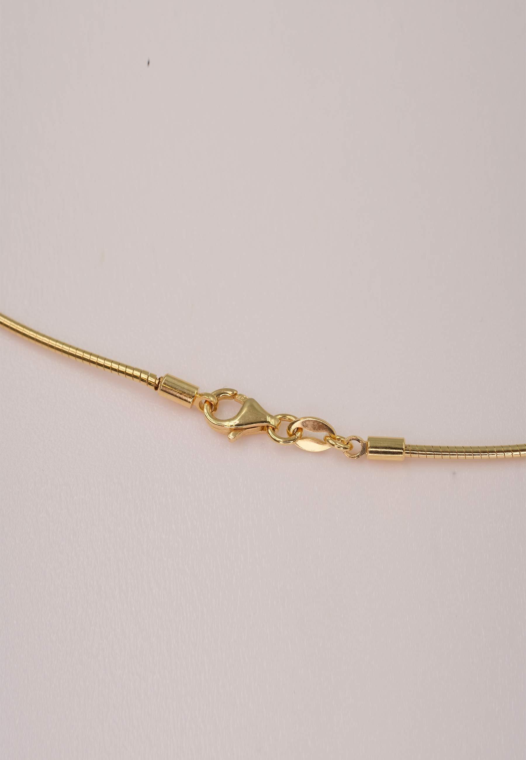 MUAU Schmuck  Collier Omega Glied Gelbgold 750, 1.4mm, 42cm 