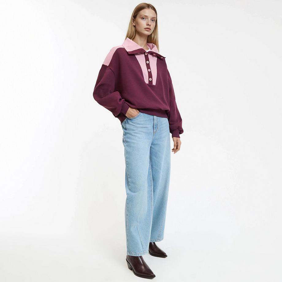 La Redoute Collections Felpa Collo Camionista Abbottonato  