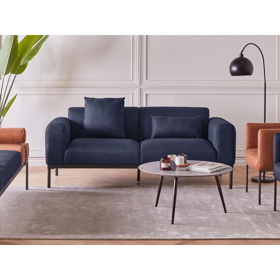 Beliani 2 Sitzer Sofa aus Kunstleinen  MALMOS  
