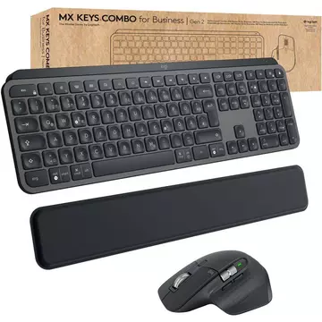 MX Keys combo for Business Gen 2 Tastatur Maus enthalten RF Wireless + Bluetooth QWERTZ Schweiz Graphit