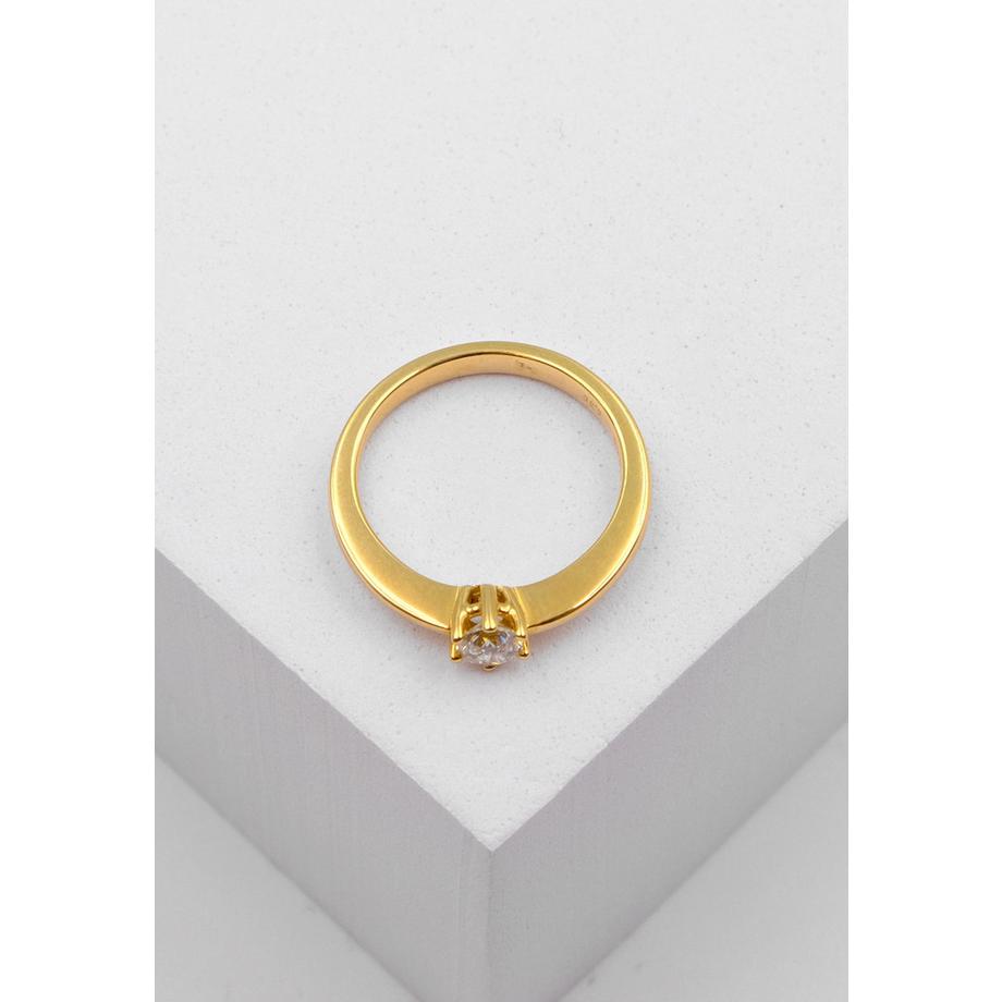 MUAU Schmuck  Bague Solitaire Diamant 0.30ct. or jaune 750 