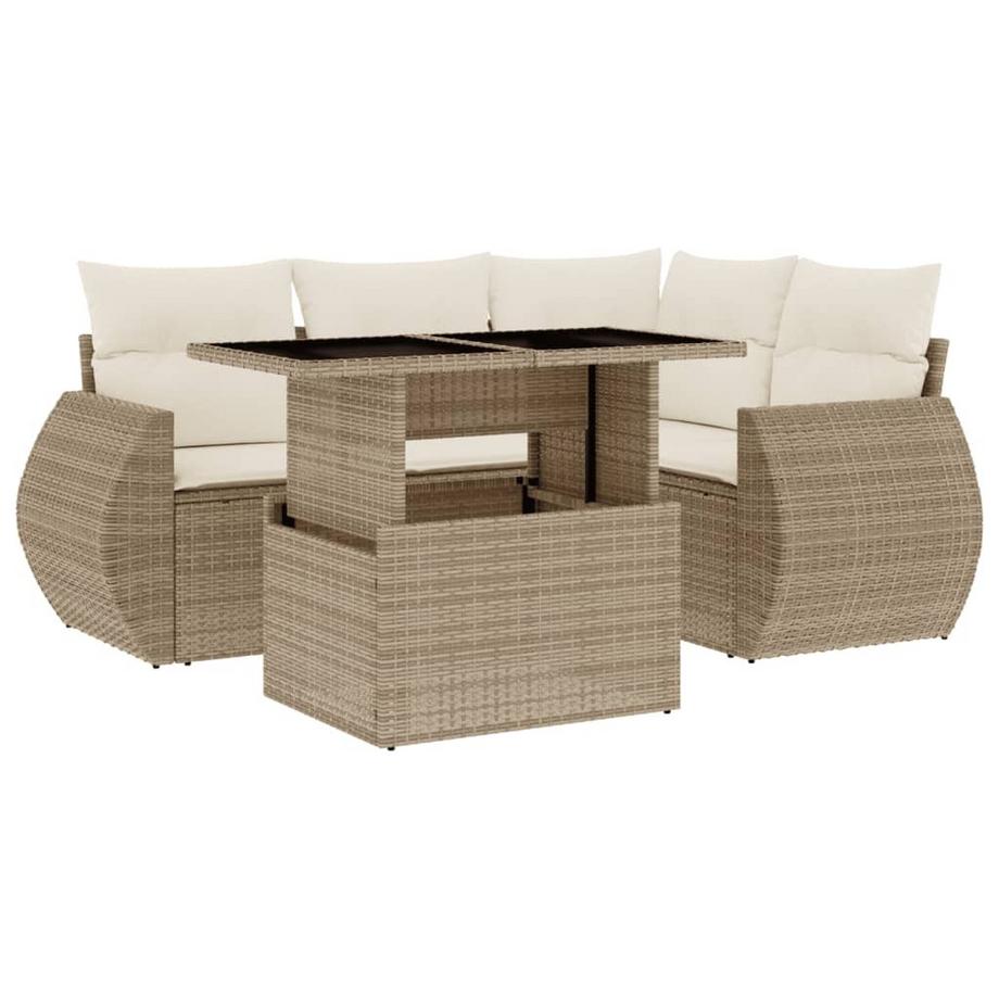 set divano da giardino Polirattan