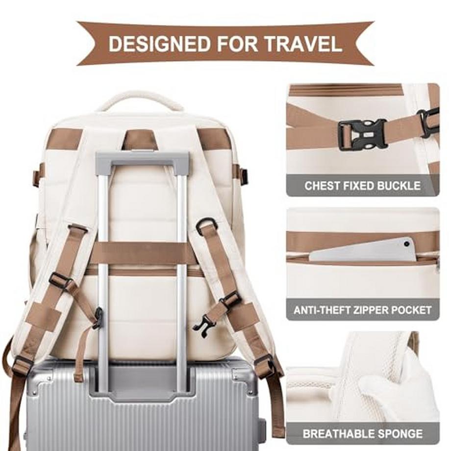 Only-bags.store Sac à dos de voyage pour bagage à main d'avion étanche ordinateur portable  